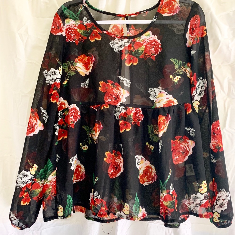 Floral Babydoll Blouse